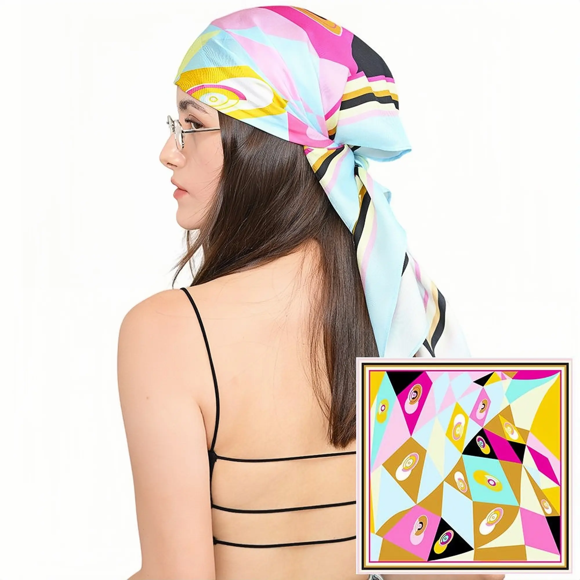 MOLISILK Women's Persian Paisley 100% Mulberry Silk Head Scarf, Luxury Geometric Print, Lightweight 14mm Twill Weave All-Season Accessory, Silk Scarf, Paisley Print, Twilly, Everyday, Daily, Female, All-Seasons, Fashion, Gold, Graphic, Hand Wash Only