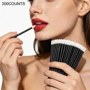 200Counts of Disposable Lip Brushes — Makeup Brushes, Lipstick & Lip Gloss Applicators, Cosmetic Beauty Tools, Lip Gloss Applicators,Lip Gloss Wands Applicator Perfect Makeup Tool Kits