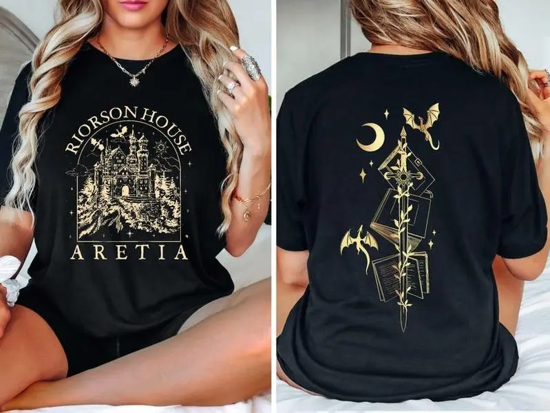Xaden Riorson House Shirt, Iron Flame Shirt, Dragon Rider 2-Sided Shirt, Violet Sorrengail, Bookish Gifts