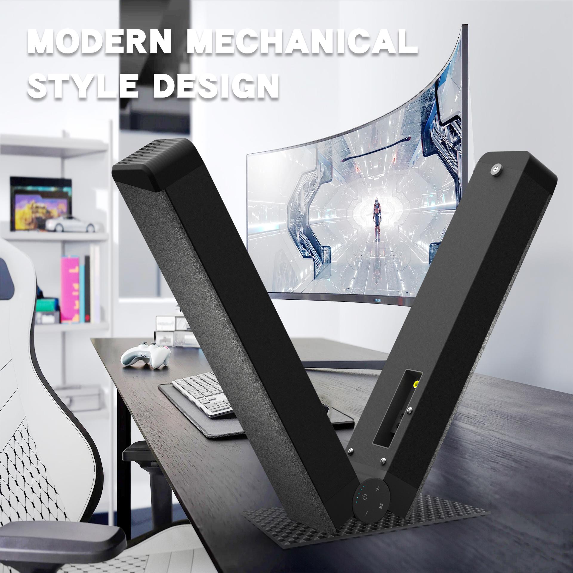 Foldable Sound Bars For TV Speaker, Bluetooth 5.1, Opt, Coaxial, USB, AUX Inputs, Projector TV Sound Bar, PC, Home Theater, 3D Surround Sound System - 26.8 Inch