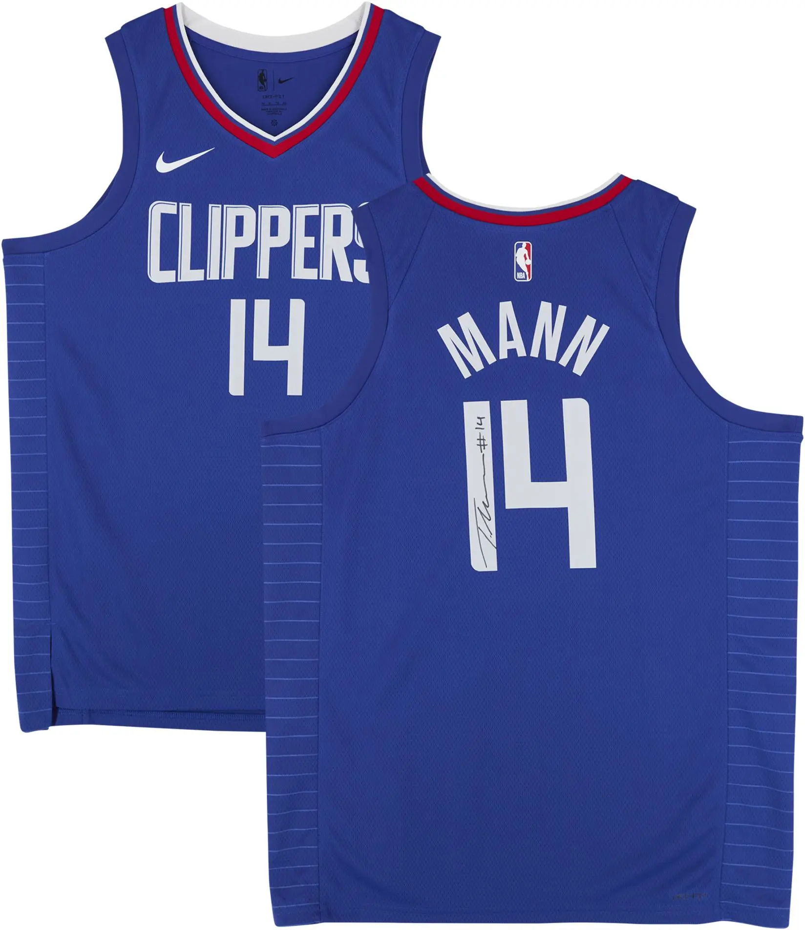 Terance Mann Los Angeles Clippers Autographed Nike Blue Icon Swingman Jersey - Fanatics Authentic Certified
