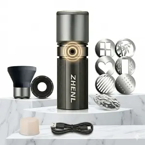 ZHENL Magnetic Projector Light Kit, 7500mAh Reverse Charging Power Bank, Portable LED Video Light with 12 Gobos & Optical Snoot, Professional Shadow Effects for Camera/Phone Photography