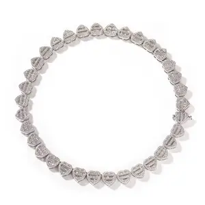 TCC Heart Moissanite Silver 13mm Necklace