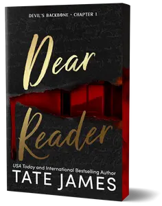 Dear Reader by Tate James | Deluxe Collector’s Paperback Edition | Spicy Why-Choose Romance | Dark Academia Slow Burn with Black Cover, Gold Foil & Designed Edges