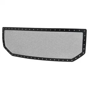 2016-2018 GMC Sierra 1500 Rivet Style Black Stainless Steel Mesh Grille Insert