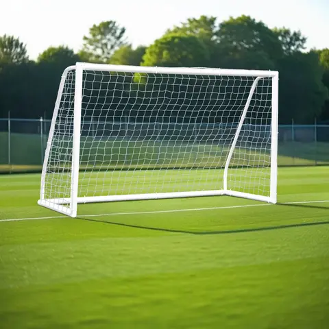 Zeny Portable Soccer Goal - 6x4ft PVC-Steel Frame Soccer Gear with 4x4in PE Mesh, 34 Velcro Straps, Tool-Free Setup, Carry Bag, 6 Ground Stakes, All-Weather Long-Lasting Materials (6/8/10/12ft Sizes) for Children, Backyards, Beaches Casual Play