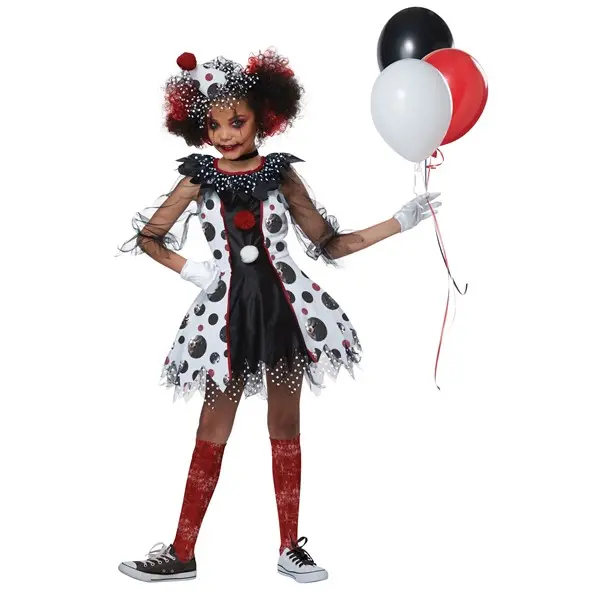 Creepy Clown Girls Costume