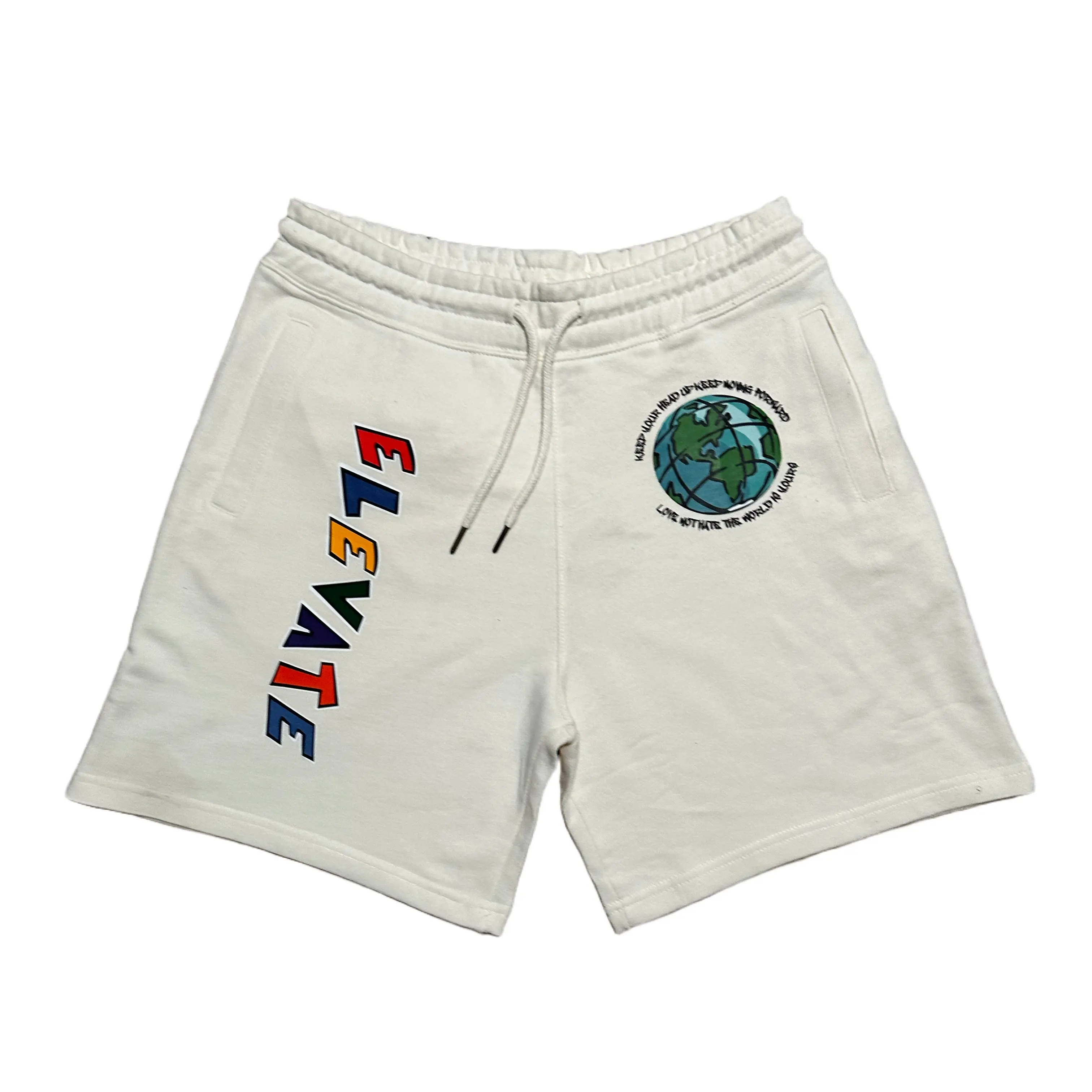 "ELEVATE" Off White Shorts