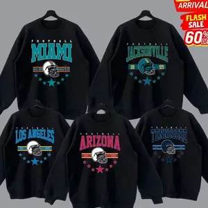 Vintage 90s Football Sweatshirt for All Teams – Black Classic Crewneck, Retro Unisex Pullover, Ideal Gift for Sports Enthusiasts A9