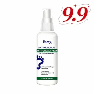 VAMY Tea Tree Oil Foot Spray -3.38 fl oz (100ml)  – Antifungal Deodorant for Odor Control & Athlete’s Foot, Moisturizing Care for Dry Cracked Heels, Natural Shoe Freshener