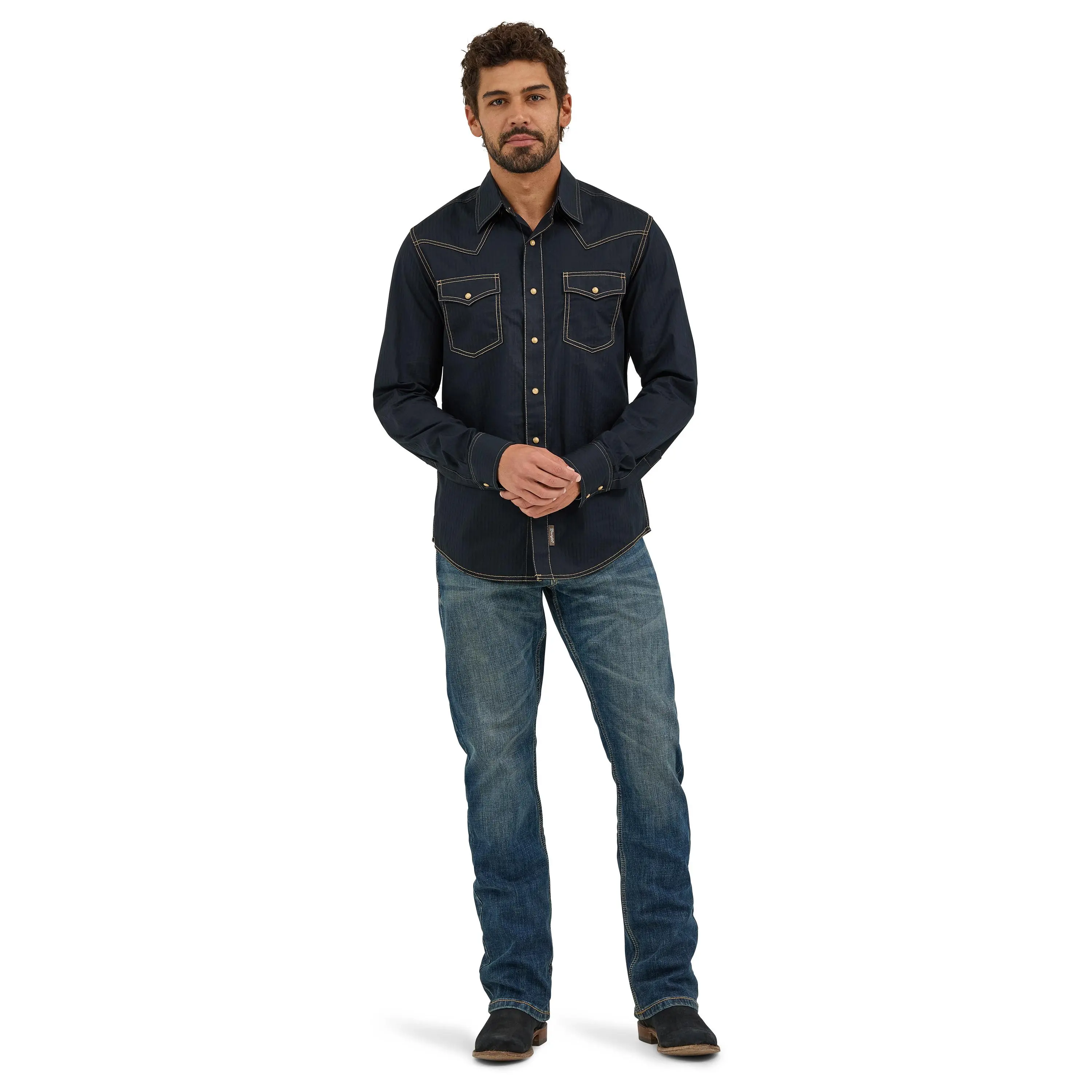 Men's Wrangler Retro® Slim Fit Bootcut Jean - Layton Classic Denim Men's Wrangler Retro® Slim Fit Bootcut Jean - Layton Classic Denim