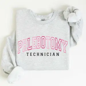 Phlebotomy Technician Short Sleeved T-SHIRT / Sweatshirt , Phlebotomy Technician Graduation Gift, Phlebotomy Tech Team Sweater, Phlebotomist Crew Crewneck Sweatshirt