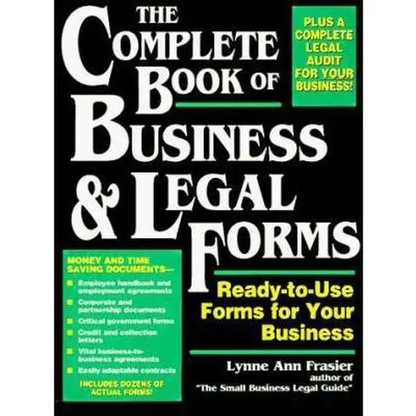 USED Book - The Complete Book of Business and Legal Forms: Ready-To-Use Forms for Your Business (Small Business Sourcebooks) by Lynne Ann Frasier (Paperback) - english