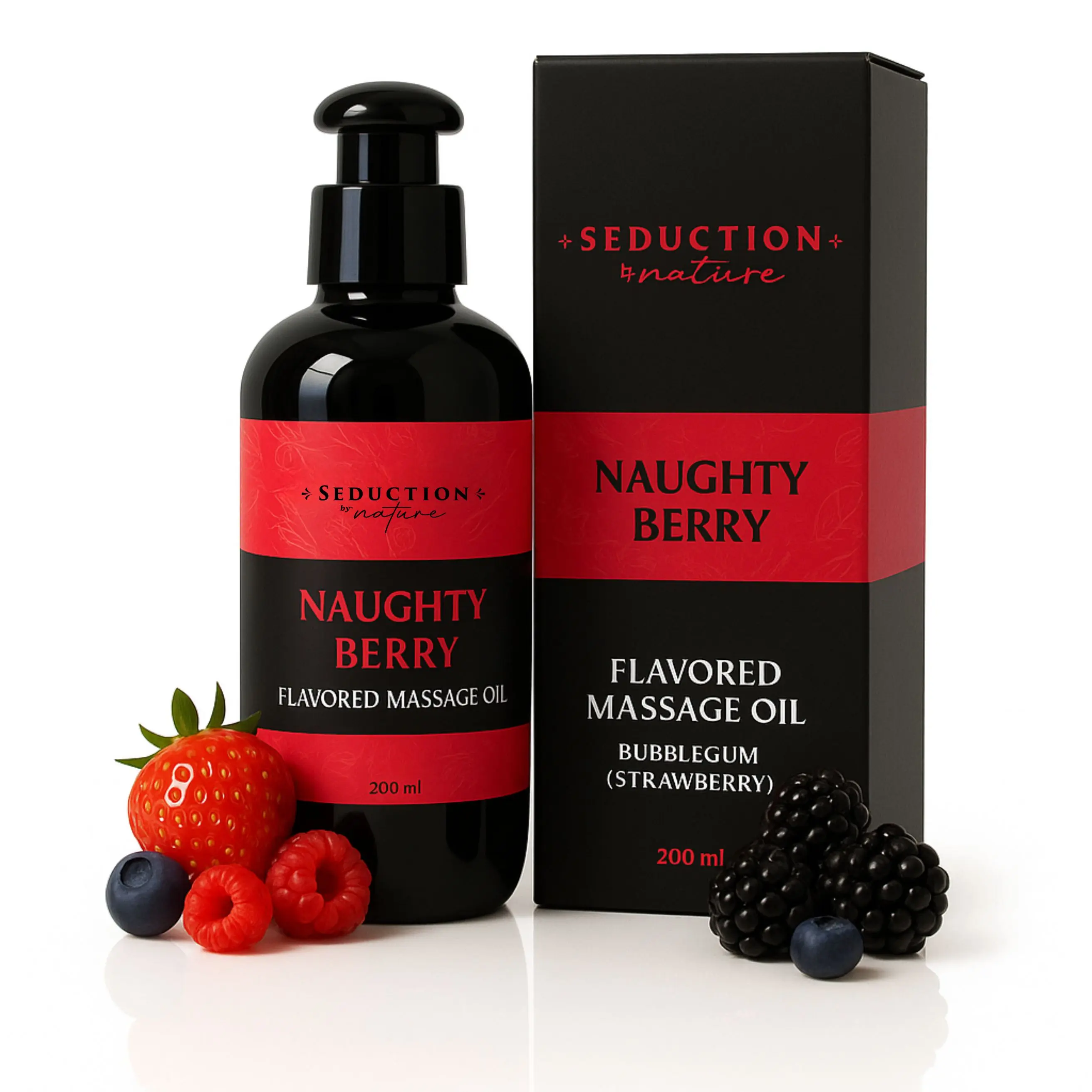 Naughty Berry Flavored Massage Oil – Berry