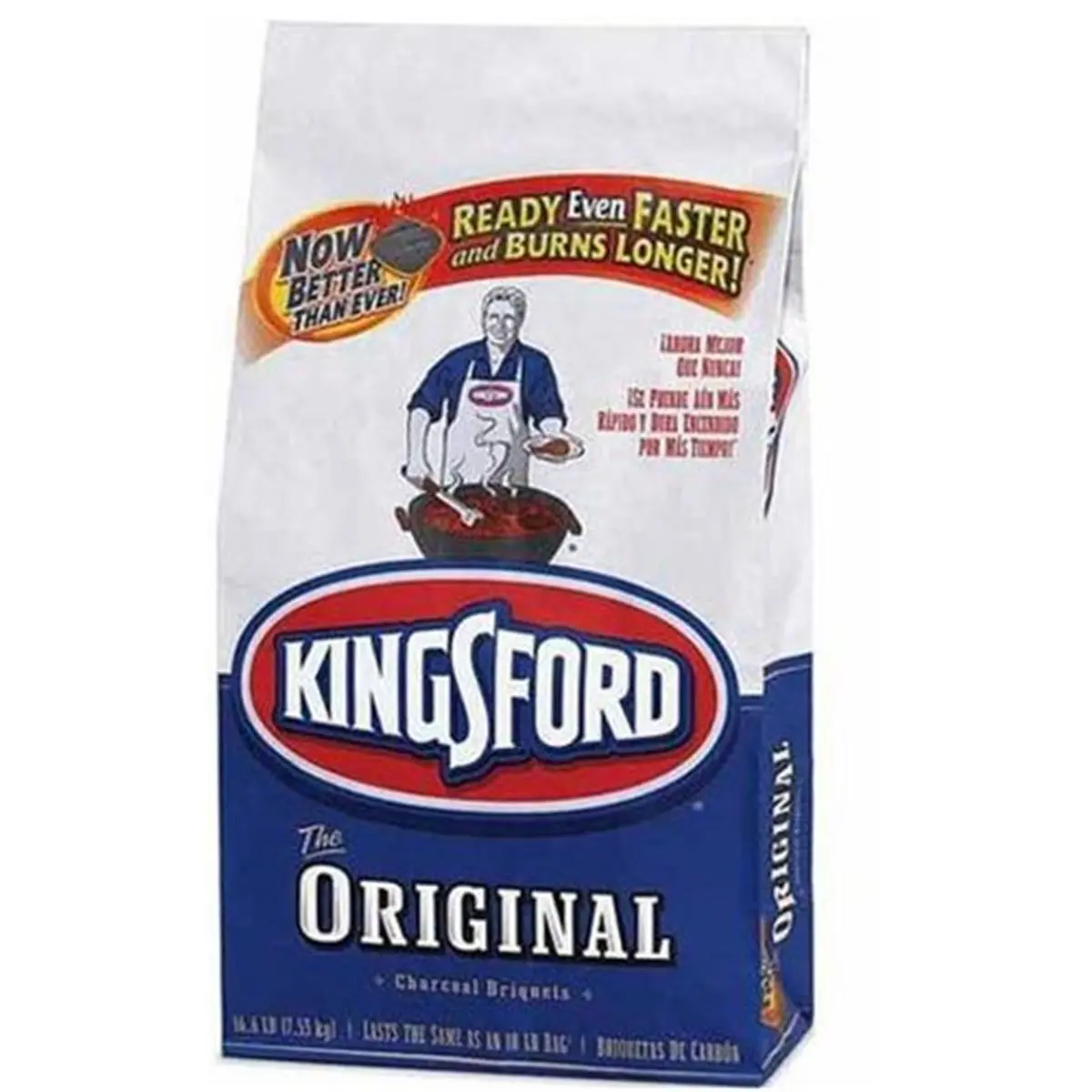 Kingsford Original Charcoal Briquettes, 16 lb Bag of Natural Wood for Smoky Barbecue Flavor, Long-Lasting & Ready in 15 Minutes for Camping & Outdoor Grilling, Sports & Outdoor, 16 Lbs, Smoky Flavor
