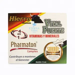 Pharmaton Vital Fuerte Antioxidantes 4 en 1 con Vitamina B y Glutamato para Bienestar General