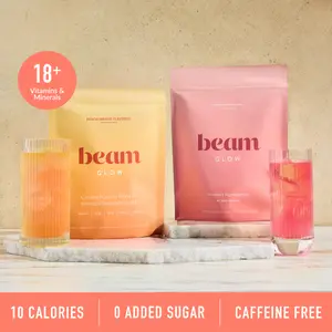 Beam Glow Peach Mango Superblend Duo/Trio Pack — 30 or 45 Servings for Women’s Hormone Balance, Skin, Hair & Nail Support (Limited Edition Flavor, 10 Calories, 0 Sugar)