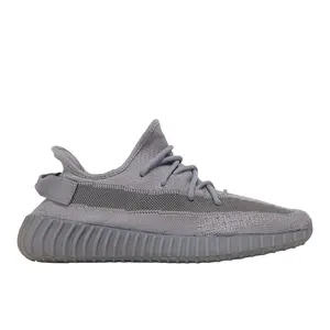 adidas Mens Yeezy Boost 350 V2 Lace Up Sneakers Shoes Casual - Grey