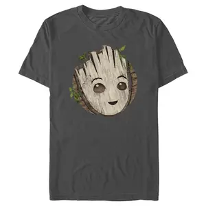 Men's Marvel: I am Groot Cute Smiling Groot Face T-Shirt