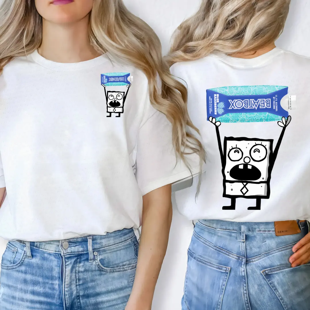 Doodlebob 2 Sided T-shirt full color,  Unisex T-Shirt for Casual Wear, for Men and Wonmen