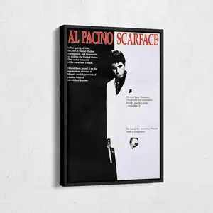 Scarface Poster Al Pacino Movie Poster Black and White Poster Wall Art Home Decor No Decor Art