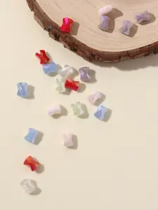 20pcs Colorful Bamboo Shape Beads, DIY Jewelry Making Supplies, Fashionable Women Accessories, Perfect for Crafting Projects