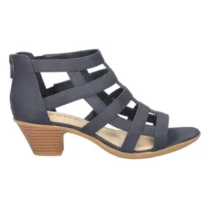 Easy Street Womens Marg Block Gladiator Casual Sandals Casual Mid Heel 2-3" - Blue