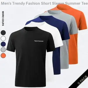Men's solid color crew neck T shirt, suitable for fitness and workouts, casual and versatile, classic streetwear, everyday wear, a fashionable choice for summer 2025, and a good gift option for men. Please refer to the size chart before purchasing.