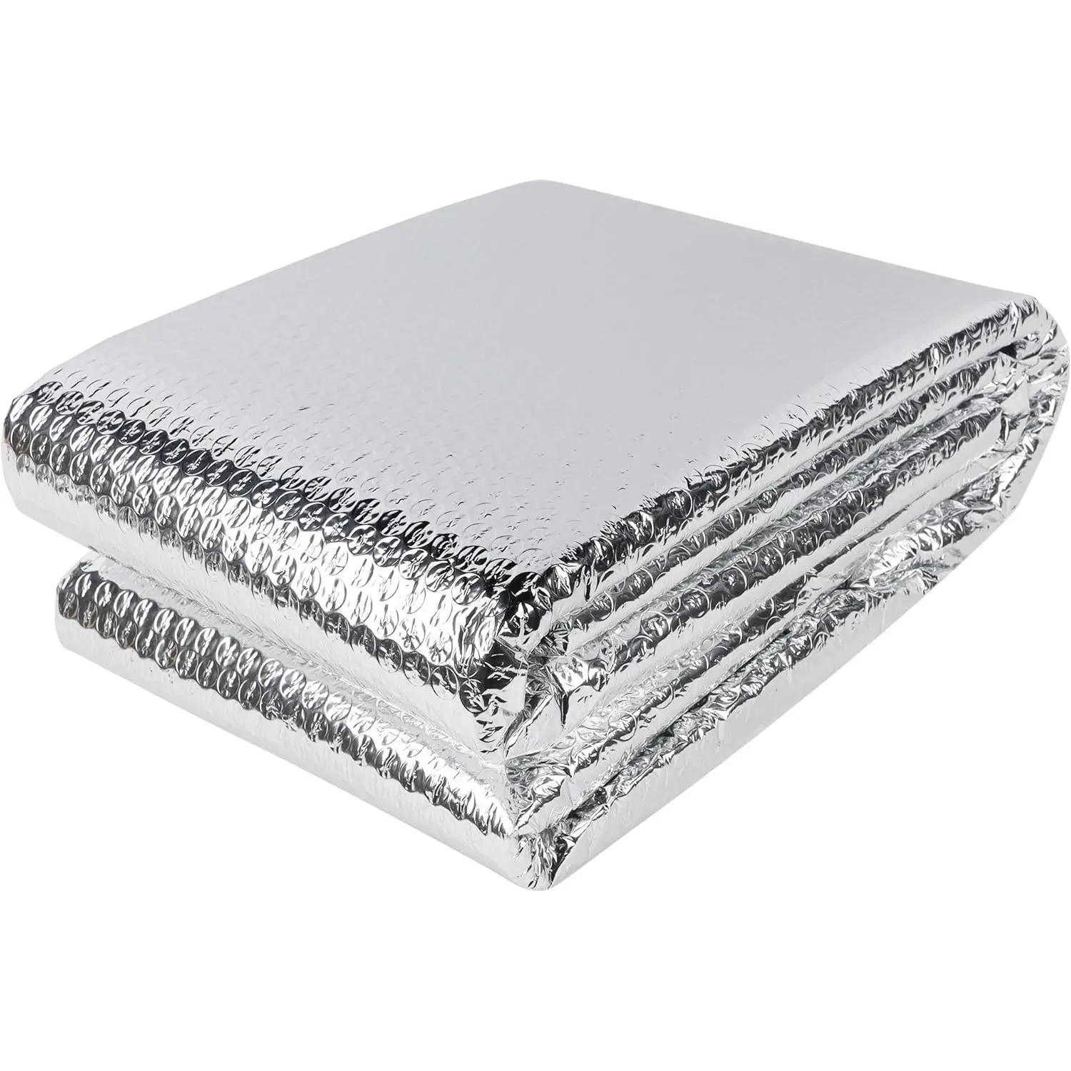 Window Insulation Roll, 24IN x 10FT Reflective Heat Shield Bubble Film, Double-Sided Aluminum Foil Insulation, Weatherproof Garage Door Cover for Windows, RV, Basement, Winter & Summer