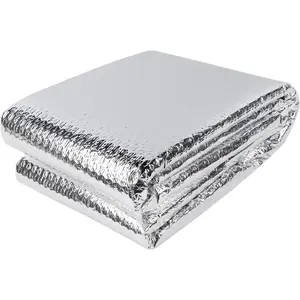 Window Insulation Roll, 24IN x 10FT Reflective Heat Shield Bubble Film, Double-Sided Aluminum Foil Insulation, Weatherproof Garage Door Cover for Windows, RV, Basement, Winter & Summer