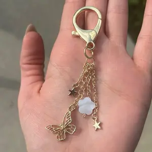 Gold Butterfly Keychain