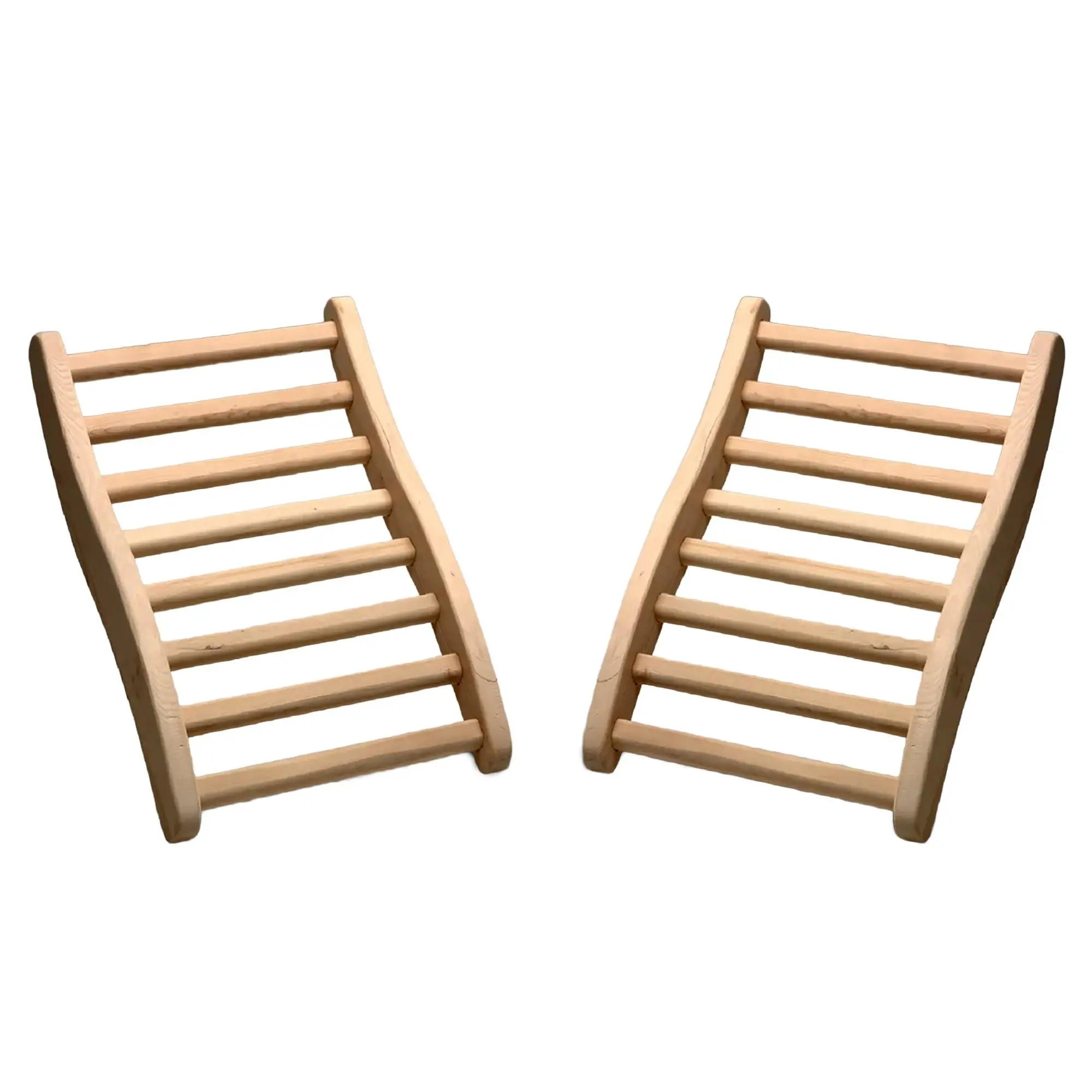 Dynamic Saunas Canadian Hemlock Ergonomic Wooden S-Shaped Sauna Backrest, 2 Pack