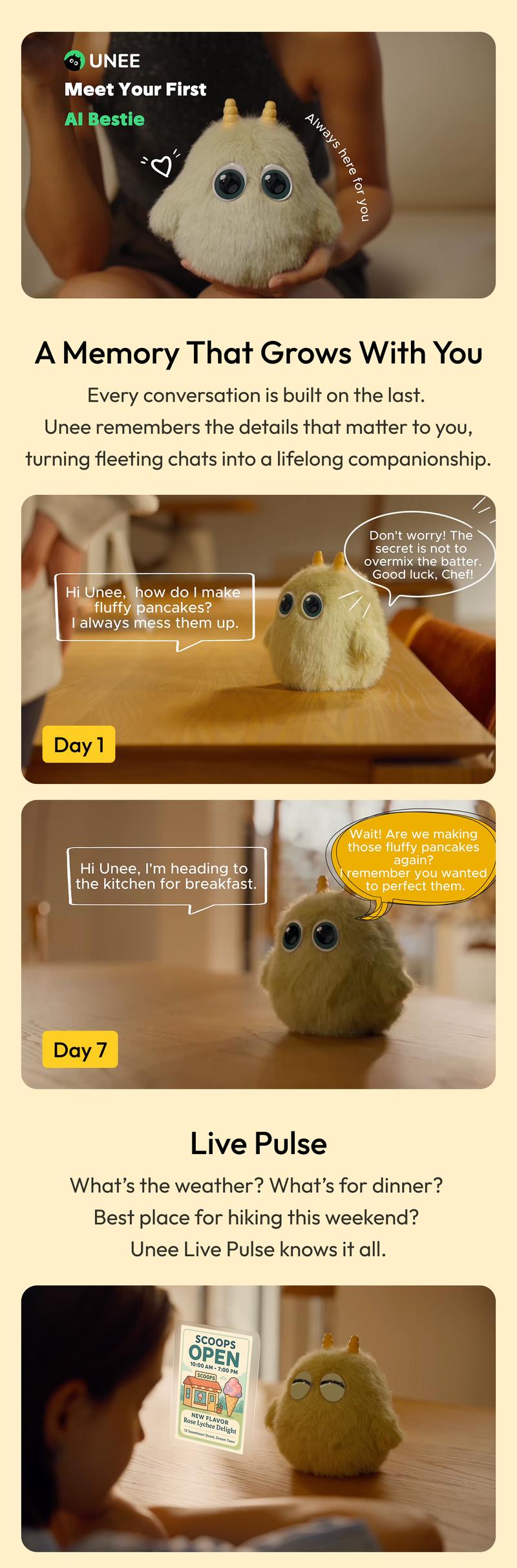 Unee - Your first AI Bestie| Smart Toy| Soft Plush