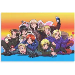 CJTVMMD Comic Strip Hetalia Axis Powers Wall Art Posters For Room Aestheti Poster For Bedroom Kitchen Living Room Bathroom Office Decor 08x12inch(20x30cm) Unframe-Poster
