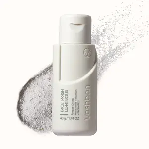 Voshbon Luminous Freeze-Dried Face Wash | Probiotic Brightening Cleanser | Travel Essentials TSA Approved | Waterless Skincare for Glowing Skin