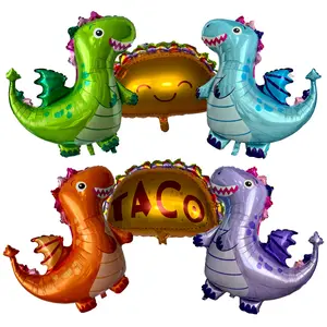 Dragons love tacos giant balloons for birthday parties fiestas foil balloon