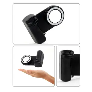 Magnetic Selfie Ring Light, Rechargeable LED Fill Light, Portable Selfie Light, Snap Grip with Wireless Bluetooth Remote Control for iPhone, Smartphone Camera Handle, Video Photo Shooting Acccessory Compatible with Magsafe