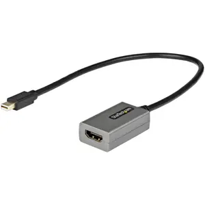 Startech 12 in. Mini Display Port to HDMI Adapter Converter Dongle with Cable, Black