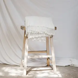 Soft Bamboo Throw Blanket with Fringe Detail