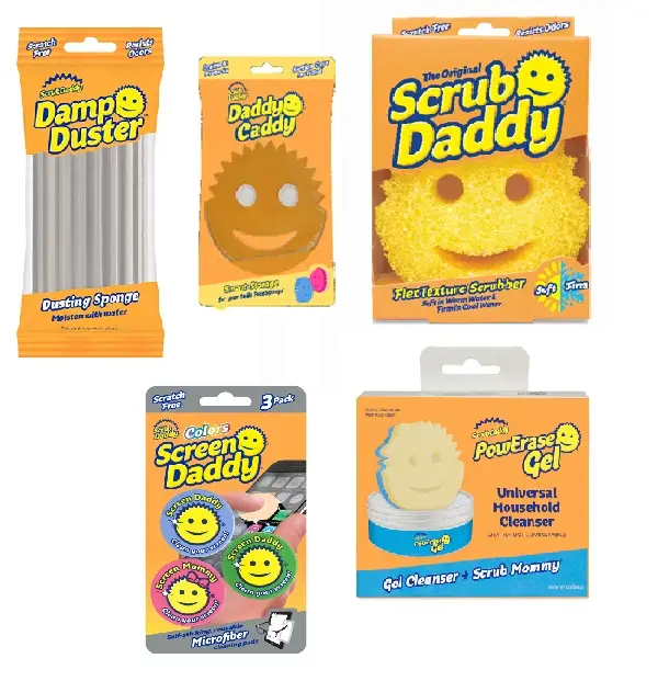 Scrub Daddy Roommate Rescue 5 Piece Dorm Cleaning Bundle Sponges Scrubbers Scrubber Pad