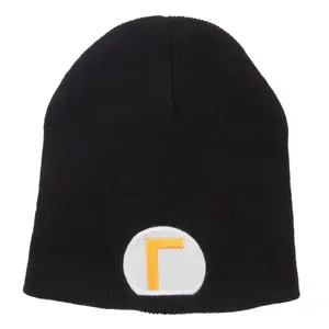 Circle Waluigi Embroidered Short Beanie Circle Waluigi Embroidered Short Beanie