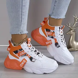 Women's Fashion High-Top Sneakers - Thick Sole, Breathable, Wear-Resistant Casual Shoes for All Seasons, Street Style