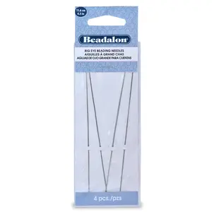 JNEED4.5: Was FI283-4L Beadalon Needle Big Eye 4.5 Inch 4 Piece Package