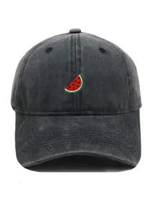 Printed Watermelon Baseball Cap Men's Washed Soft Top Retro Dad Hats Women's Casual Versatile Fashion Trend Duck Tongue Caps