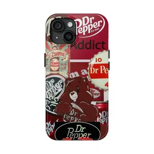 Dr Pepper Care Bear Phone Case, Tough Phone case  Phone 16 15 14 13 12 11 Pro Max 8 Plus X