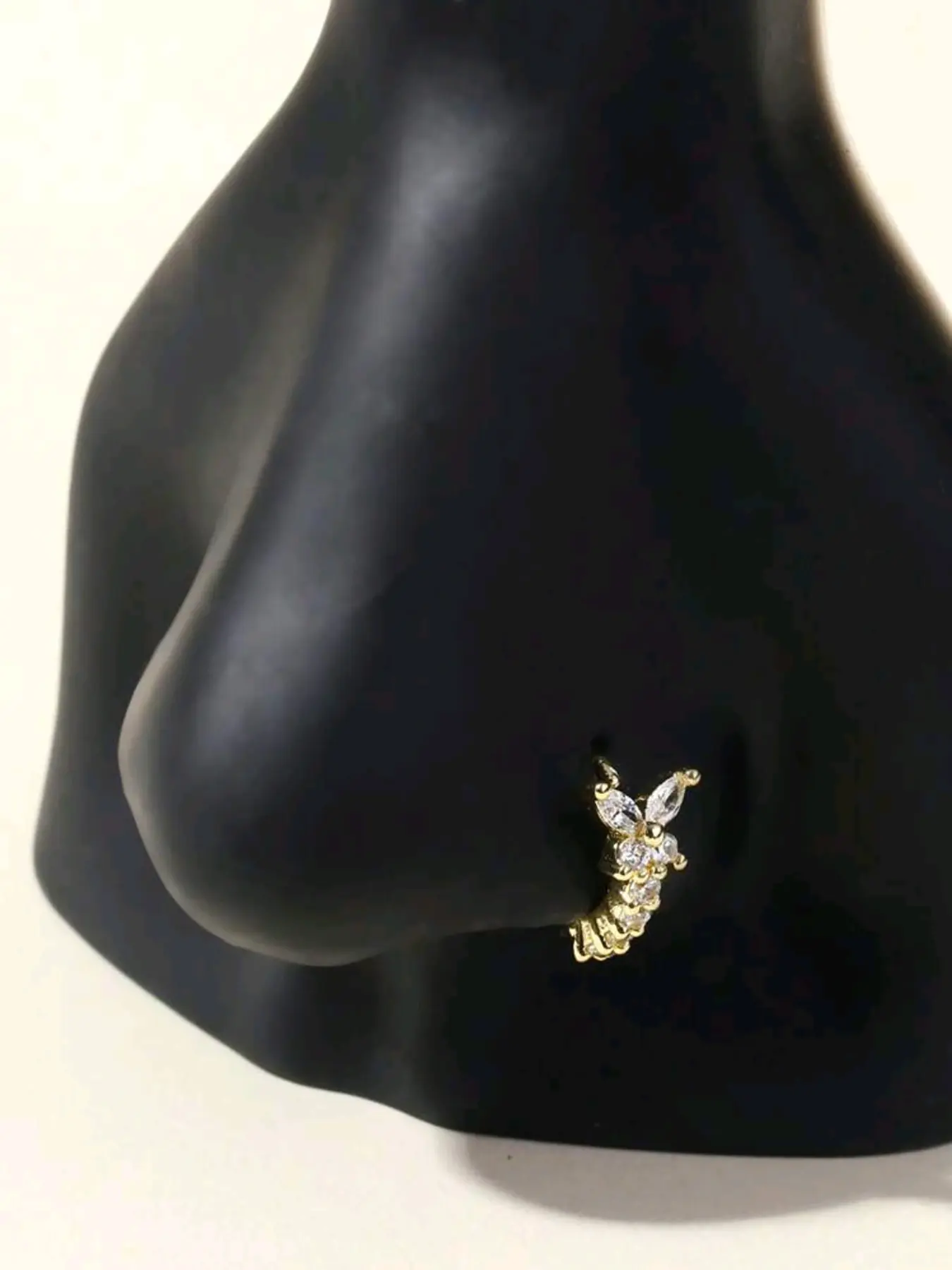 Butterfly Design Nose Ring for Women, Casual Copper Material Body Jewelry for Daily Wear, All Season Fashion Accessory