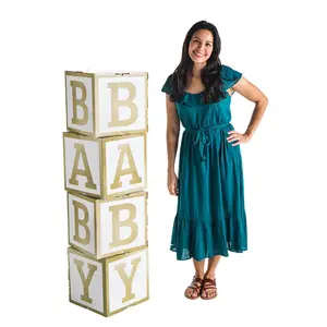 50" 3D Baby Blocks Cardboard Cutout Stand-Ups - 4 Pc.