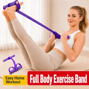 Multi-functional Pedal Resistance Band Trainer - Portable Pedal Fitness Equipment for Home Gym, Full Body Workouts, Abdominal Training