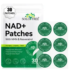 SOLOTREE NAD+ patch 30p 1 bag, gentle skin-friendly & ultra-thin breathable design, high viscosity, reusable, daily use patch