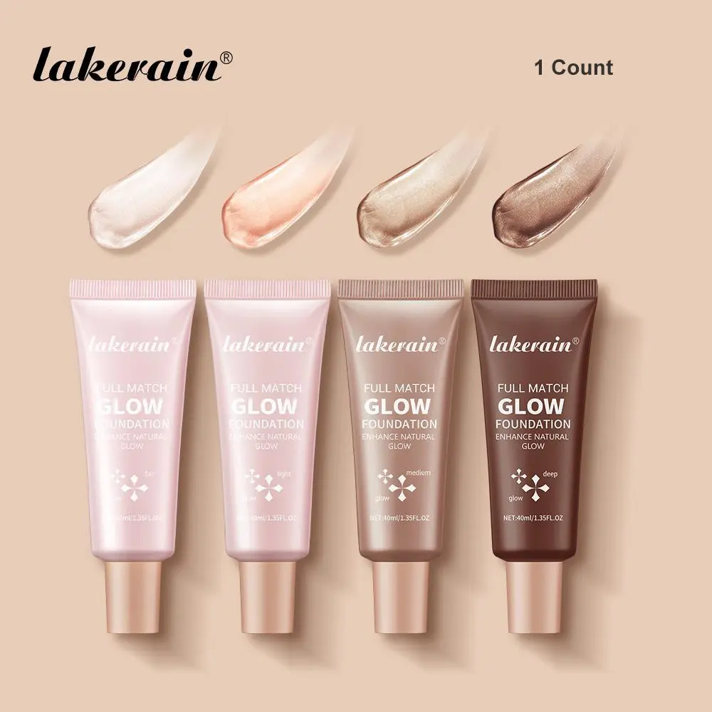 Long-Lasting Glow Foundation, Luminous Foundation, Lightweight, Hydrating Liquid Foundation with Micro-Glitter, Natural Glow Enhancer, Flawless Complexion, Natural Radiant Finish, Flawless Nude Look, Non-Drying